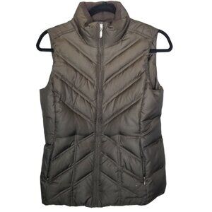 Eddie Bauer Womens XS Brown Full Zip Premium Goose